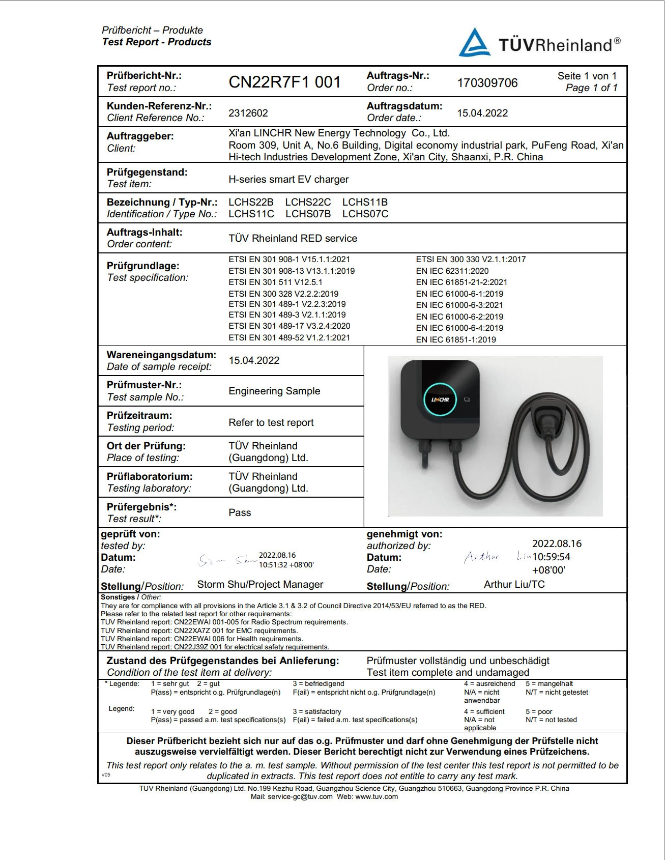 H-Series EV Charger - Radio Testing